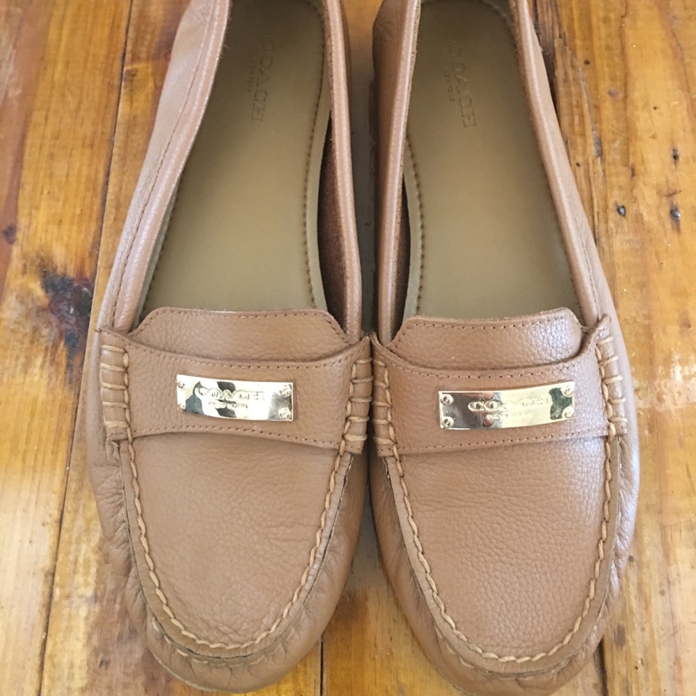 Coach FREDRICA Pebbled Leather Loafers EUC - Sz 8